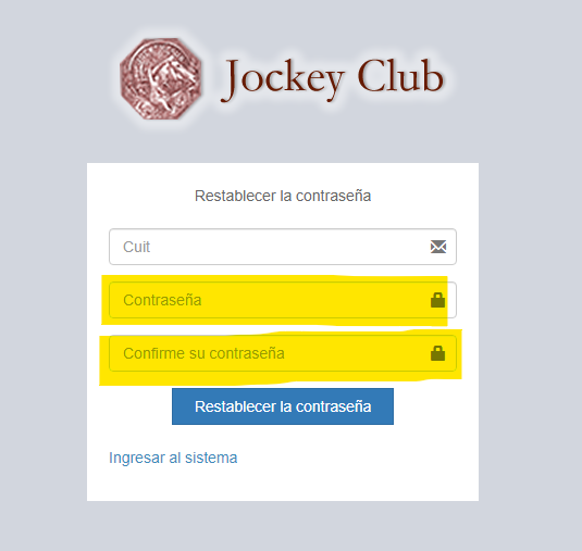 Cambio de contraseña